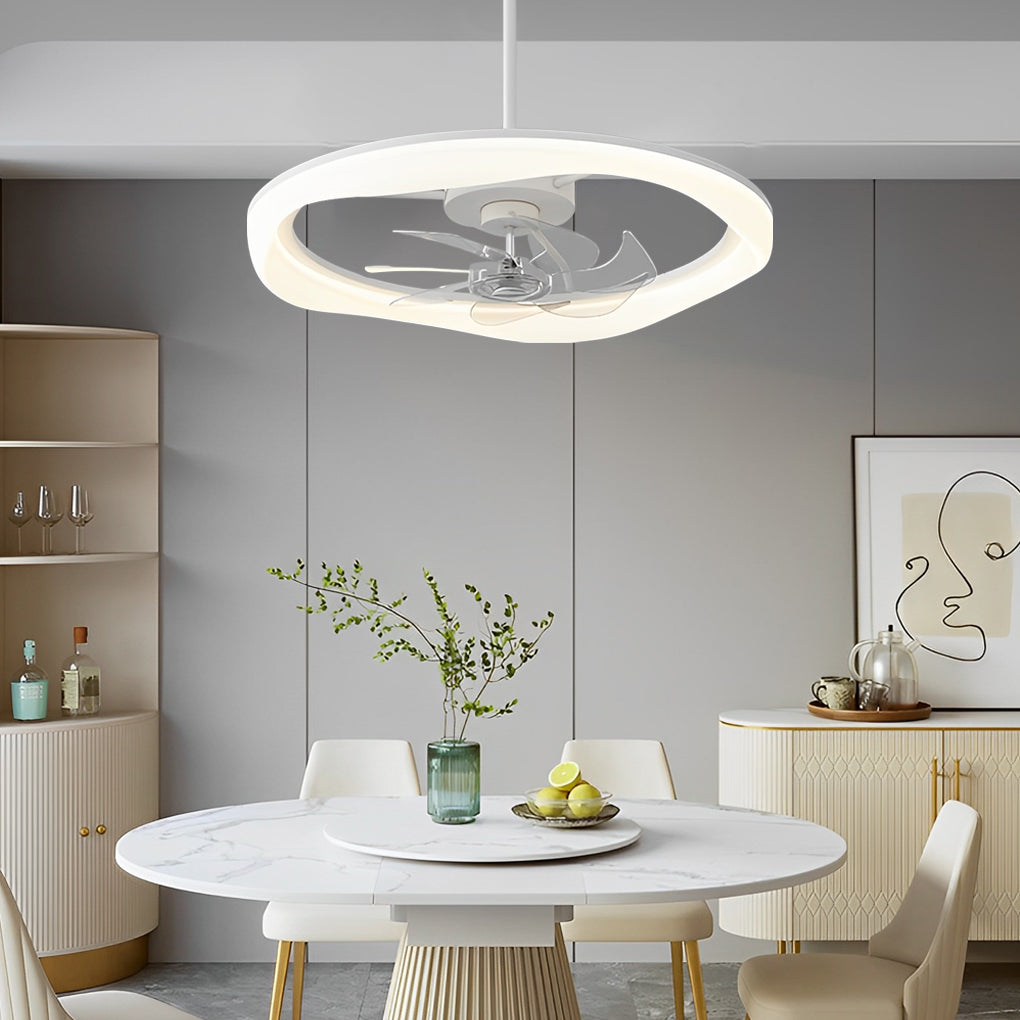 Circular Mute Ceiling Fans With Remote Li002496
