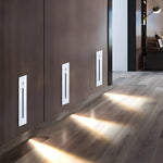 Vertical Motion Sensor Led Stair Light Wall Recessed Contemporary Lighting For Indoor And Outdoor Steps