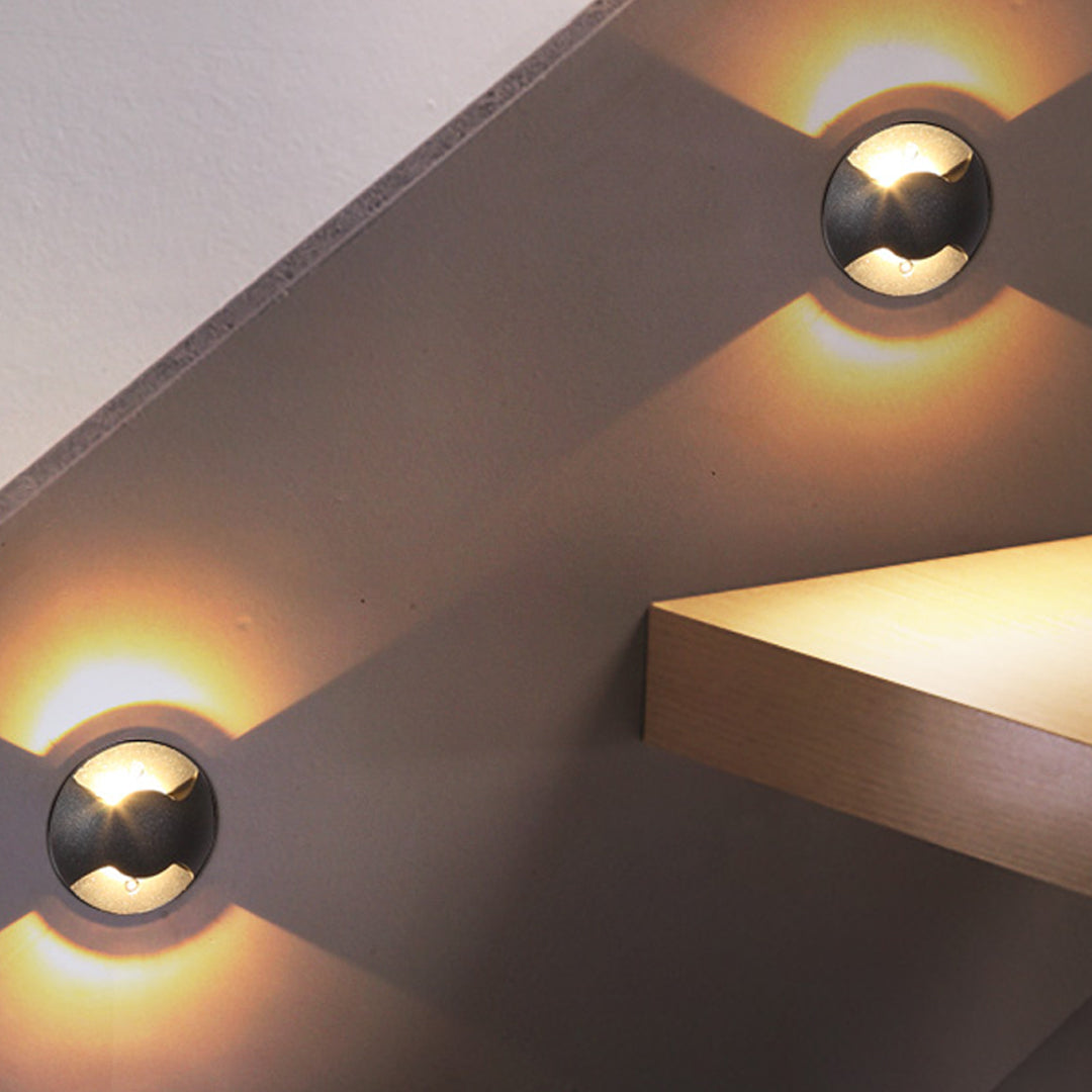 Minimalist Side-Lit Outdoor Well Lights – 3000K Warm LED In-Ground Cylinder