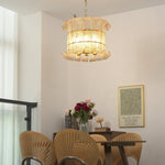 Brasher Modern Glass Chandelier in Champagne Gold for Dining Room