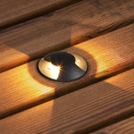 Minimalist Side-Lit Outdoor Well Lights – 3000K Warm LED In-Ground Cylinder