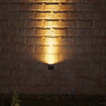 Geometric Outdoor Wall Sconce with Directional LED Light