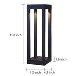 Modern LED Pathway Lights for Garden, Warm White Hardwired Aluminum Bollard