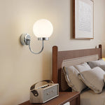 Clara Chrome Wall Sconce – Modern Minimalist Globe Light for Bedroom & Hallway