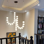 Thalorin LED Pendant Light – Modern Cascading Orb Chandelier for Dining & Living Spaces
