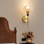 Isabelle Ribbed Glass Wall Sconce in Gold or Black