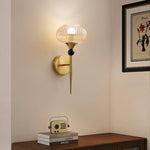 Isabelle Ribbed Glass Wall Sconce in Gold or Black