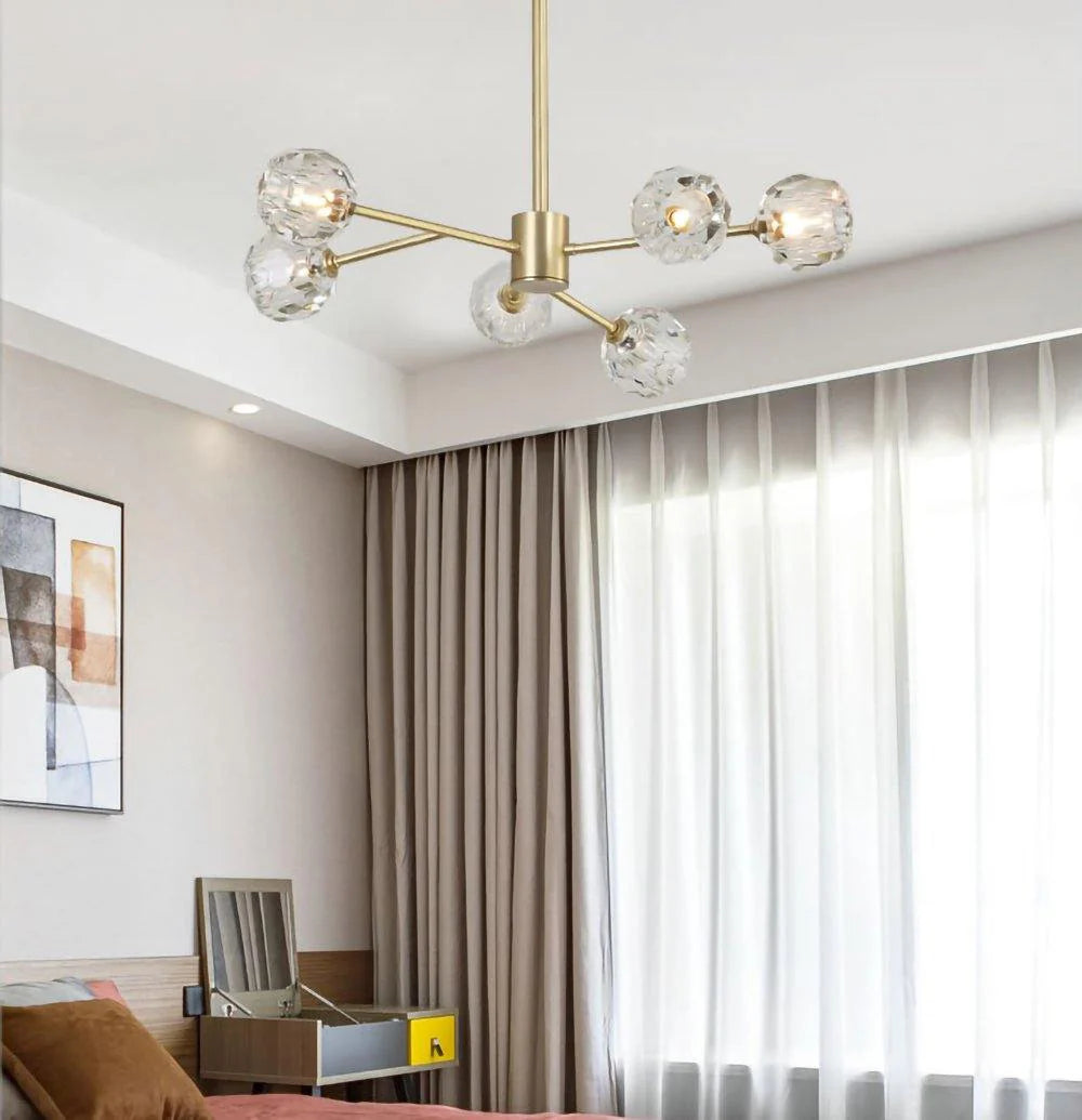 Glass Ball Cascade Chandelier
