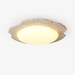 Crater Halo Travertine LED Flush Mount Ceiling Light