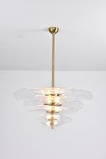 Petals Glass Chandelier – Hand-Blown Art Glass Pendant Light in Gold