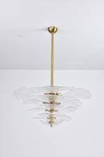 Petals Glass Chandelier – Hand-Blown Art Glass Pendant Light in Gold