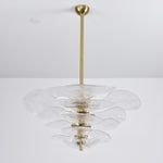 Petals Glass Chandelier – Hand-Blown Art Glass Pendant Light in Gold