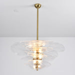 Petals Glass Chandelier – Hand-Blown Art Glass Pendant Light in Gold