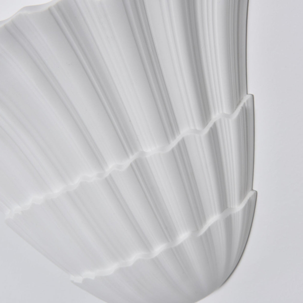 Shella Sculptural Wall Sconce in White Plaster for Modern Interiors