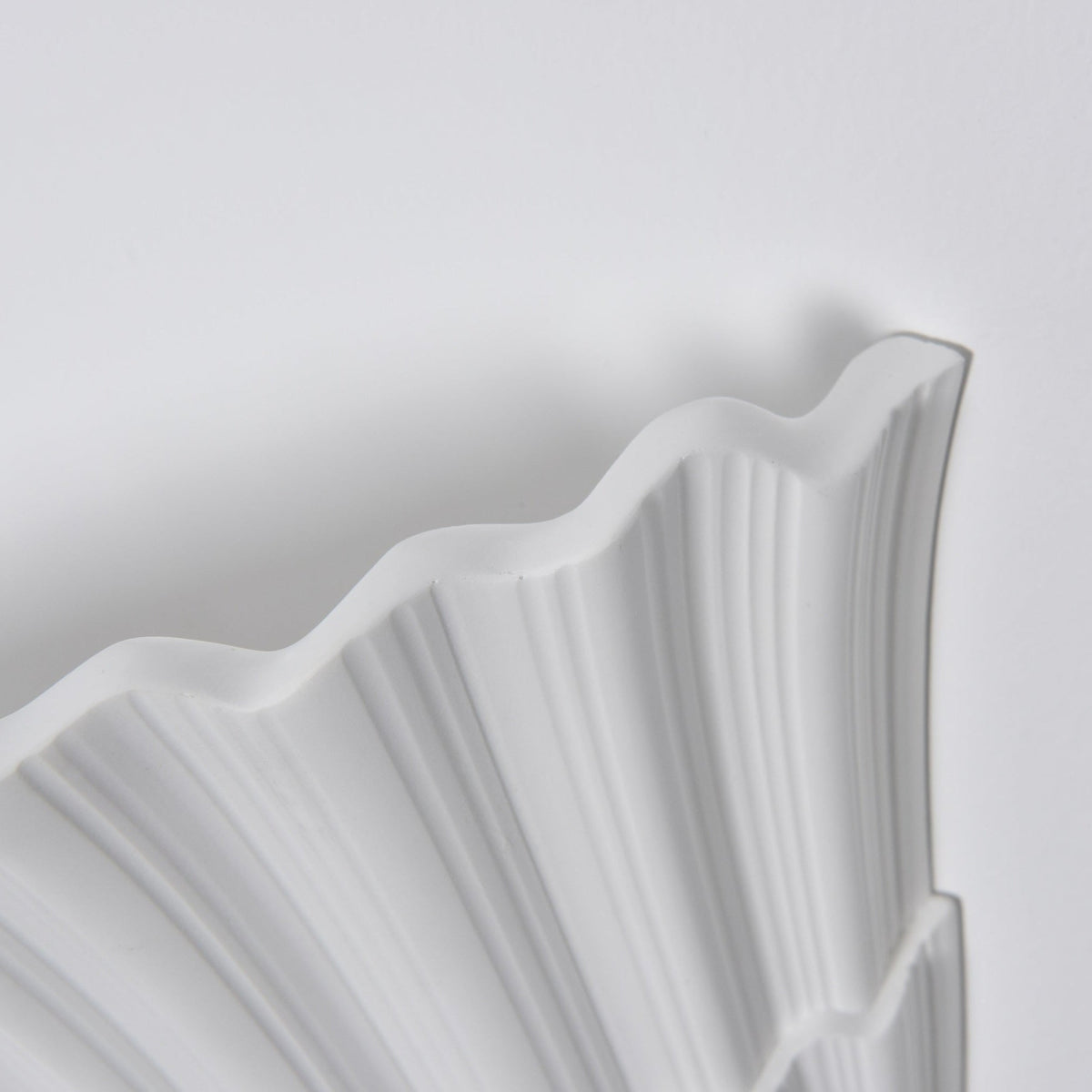 Shella Sculptural Wall Sconce in White Plaster for Modern Interiors