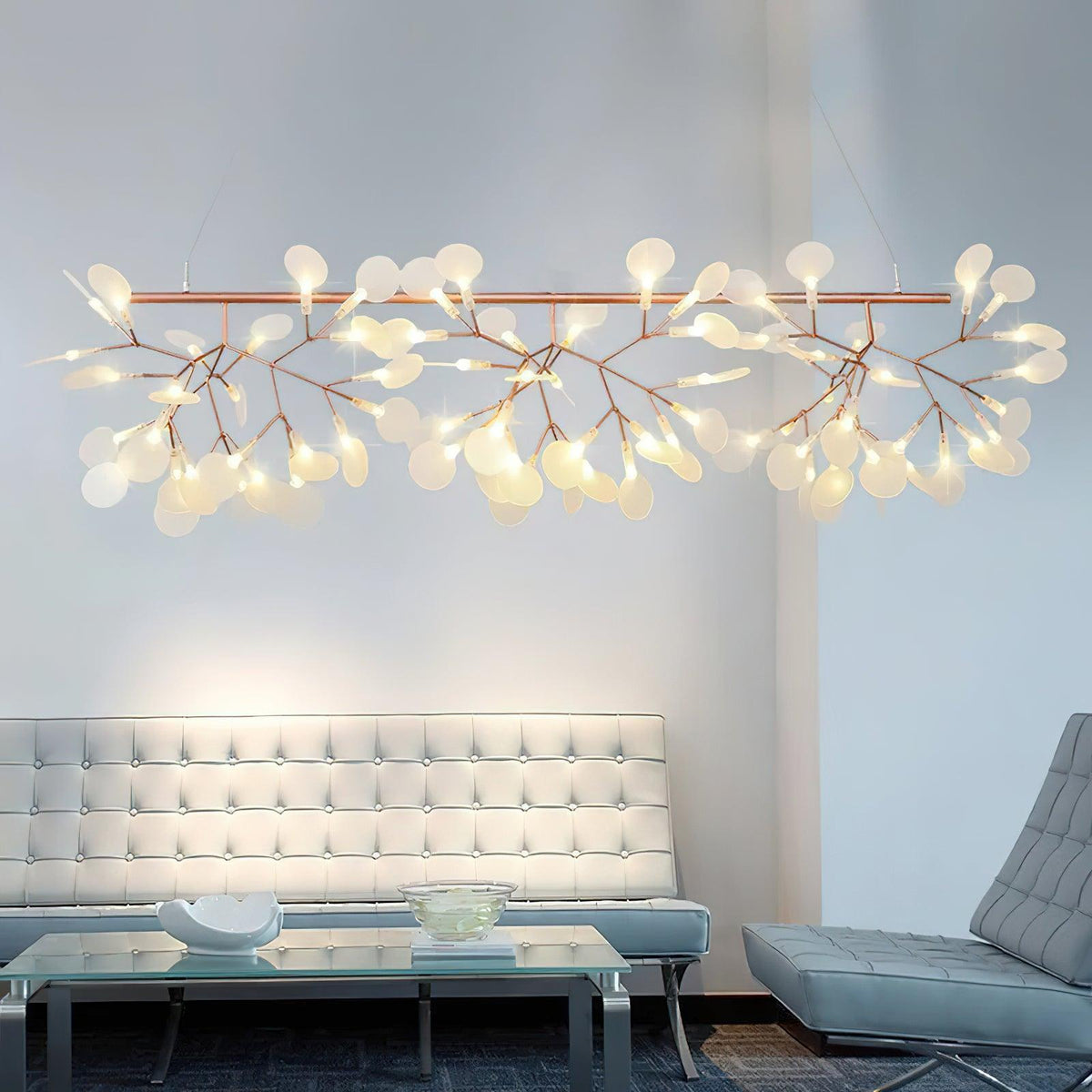 Firefly Linear LED Chandelier – Modern Acrylic Pendant Light for Dining & Living Spaces