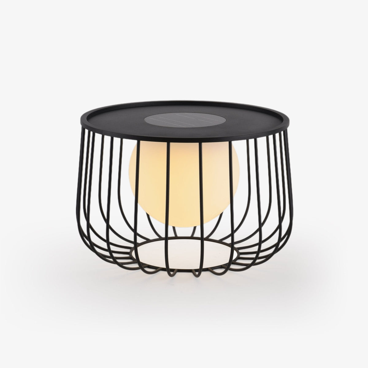 Rowan Cage Solar Lantern – Modern Outdoor Portable Lamp