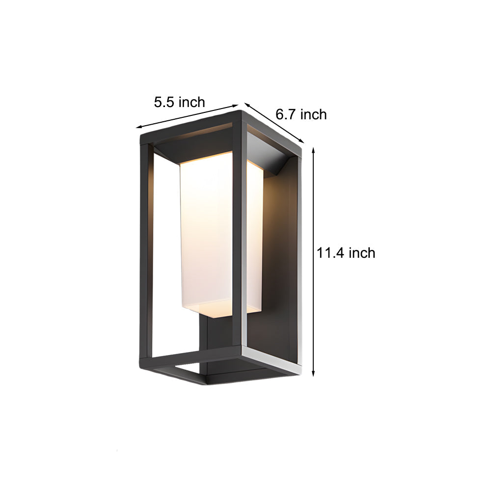 Modern Square LED Outdoor Wall Light, Waterproof Aluminum Sconce