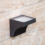 Geometric Outdoor Wall Sconce with Directional LED Light