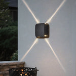 Minimalist Waterproof Outdoor Wall Light with Four-Sided LED Glow