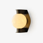 Alabaster Orb Wall Sconce in Aged Brass | Modern Luxury Lighting
