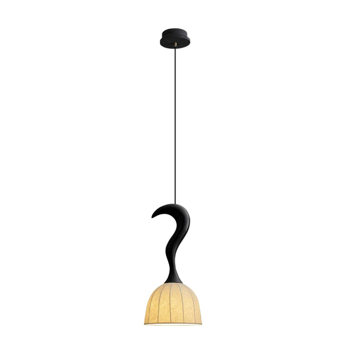 Elowen Twisted Wood Pendant Light – Sculptural Designer Ceiling Lamp
