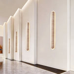 Liora Travertine Wall Sconce — Sculptural Stone LED Wall Light