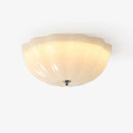 Opal Shell Flush Mount Ceiling Light, Modern Glass LED Ceiling Lamp for Living Room and Bedroom