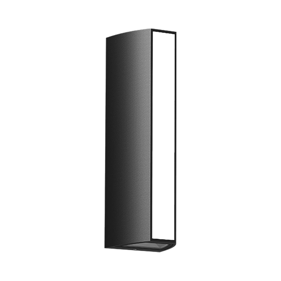 Modern Black Outdoor Wall Sconce with Integrated LED Lighting