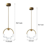 Dia 9 11 Ring Led Crystal Small Bedside Pendant Lights Hanging Lamp