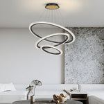 2 3 Rings Adjustable Luxury 3 Step Dimming Modern Chandelier Hanging Lights