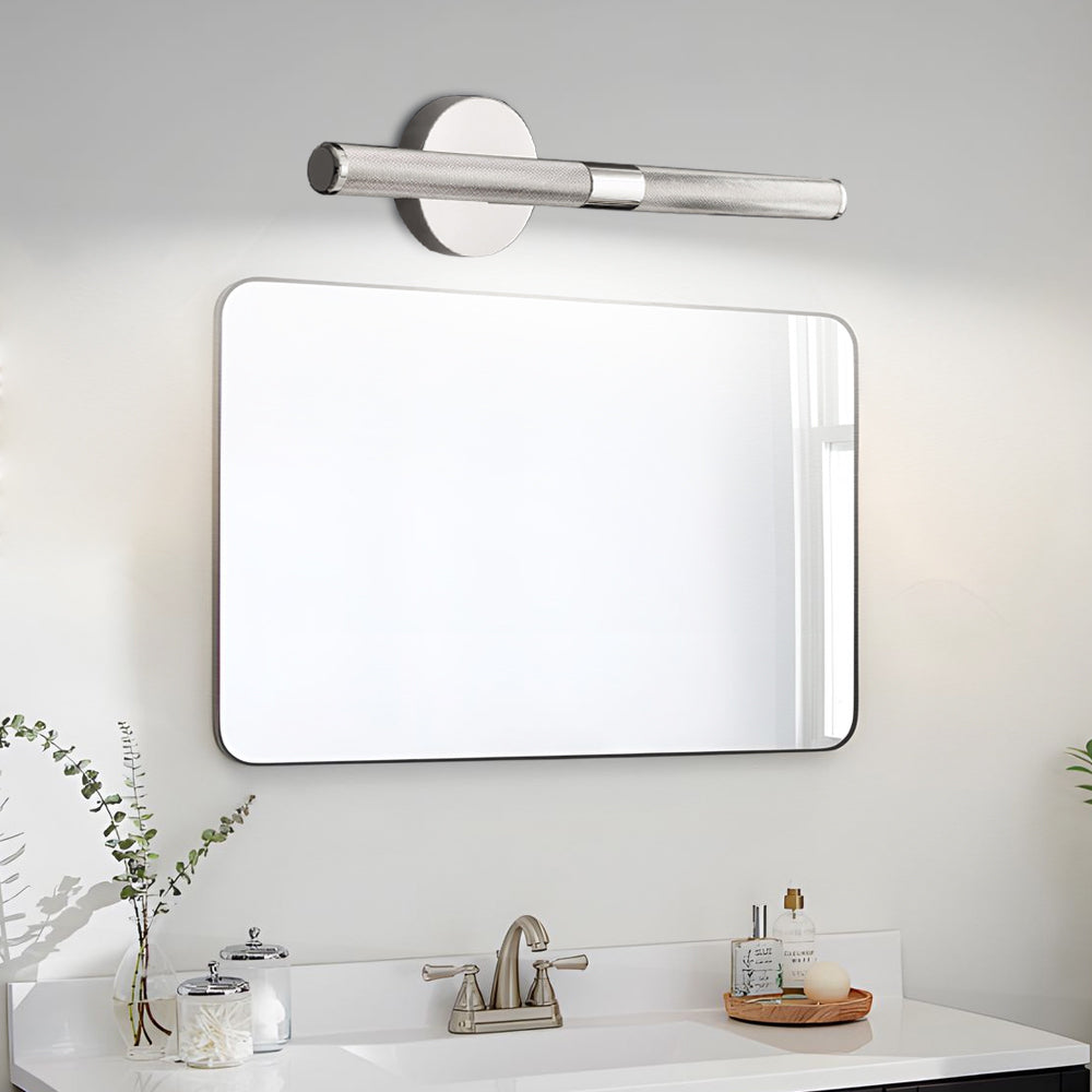 Modern Knurled Texture Led Bathroom Vanity Light Swiveling Head