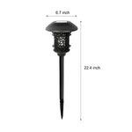 22 4 Inch Solar Black Pathway Light With Stake