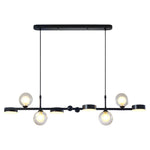 6 8 Light 3Step Dimming Glass Ball Led Long Dining Room Chandelier