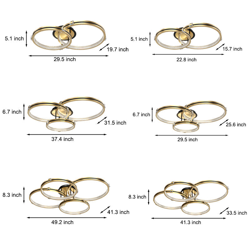 Rings Modern Led Ceiling Light Ha098317