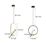 Modern Magpie Pendant Light Circle Oval Ring