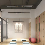 Rectangle Strip Led Black Modern Pendant Lighting