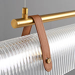 Acrylic Nami Linear Pendant Island Light With Adjustable Hanging Length
