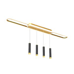 Long Circular Three Step Dimming Led Modern Ceiling Light Fixture Hanging Lamp