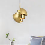 Rotating Shade Electroplated Iron Simple Nordic Chandelier Pendant Lamp