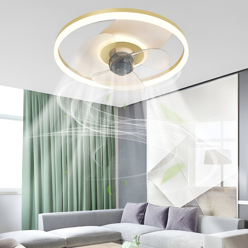 Circular Stepless Dimming Ceiling Fan Light