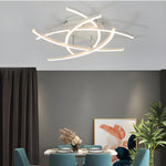 Personality Lines Led Dimmable With Remote Control Modern Ceiling Light Fixture Li002744