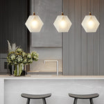 Glass Metal Nordic Kitchen Island Lighting Li002153