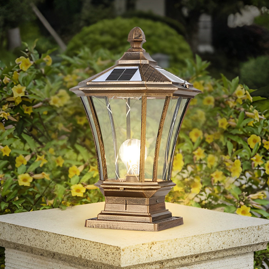 Vintage Retro Solar Fence Light Ha084360