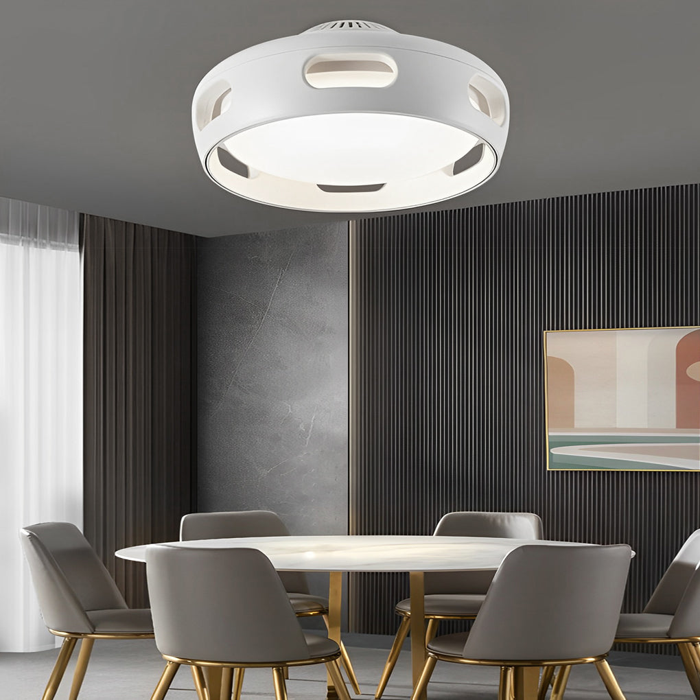 Round Smart Mute Bladeless Ceiling Fan Ha083514
