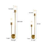 Aurelia Double Head LED Wall Sconce in Gold or Black, Modern Luxury Lighting for Bedroom and Living Room