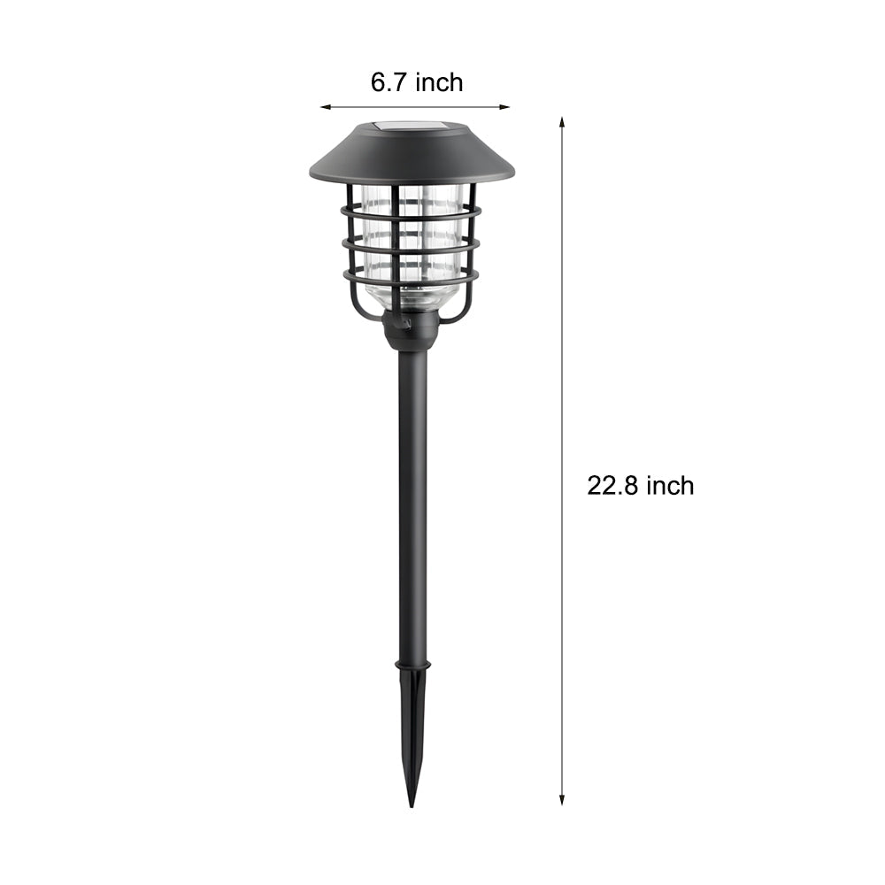 22 8 In Black Mini Torch Solar Pathway Lights Outdoor Lawn Led Lights