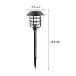 22 8 In Black Mini Torch Solar Pathway Lights Outdoor Lawn Led Lights