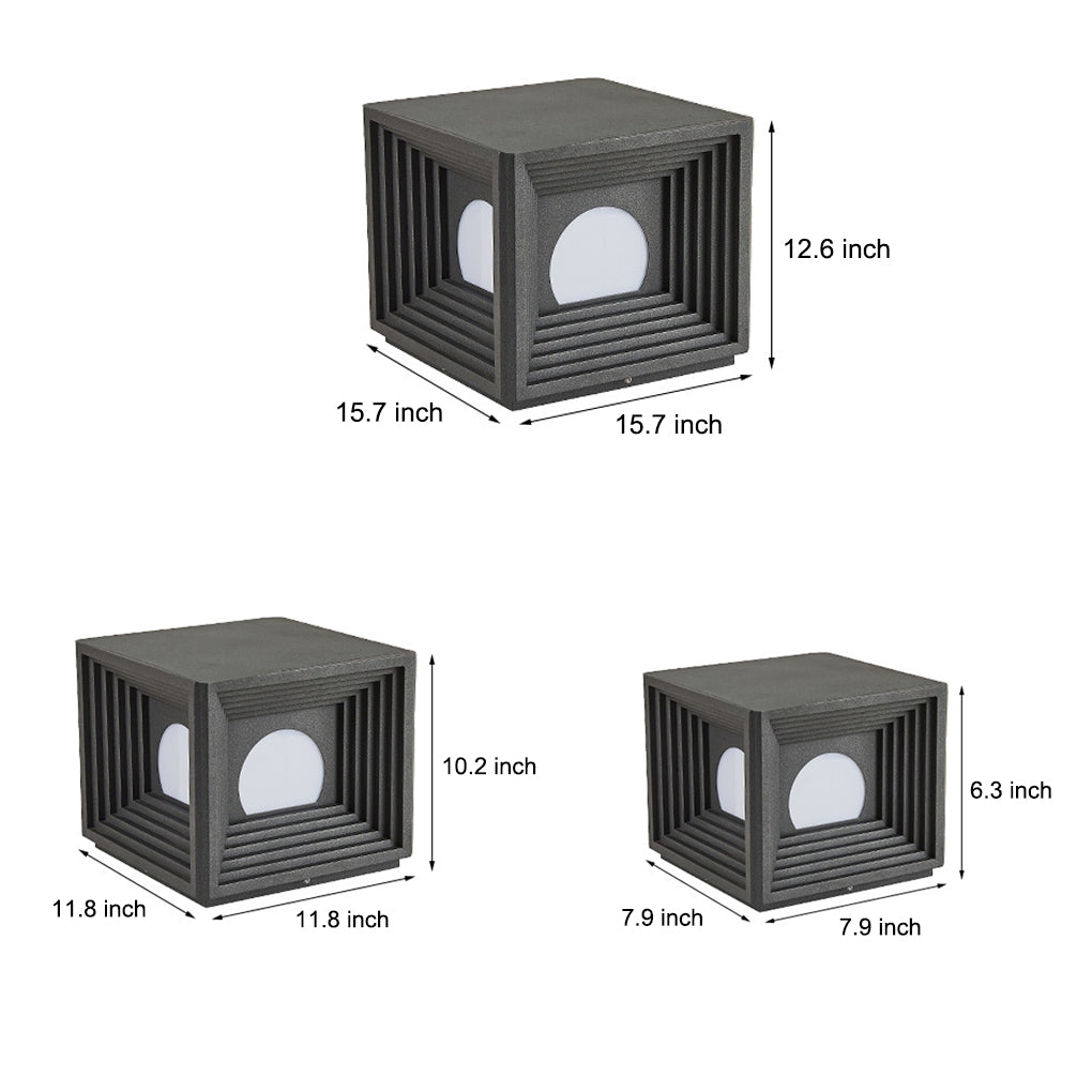Square Solar Fence Post Light Ha092534