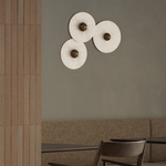 Modern Sipmple Round Alabaster Wall Light